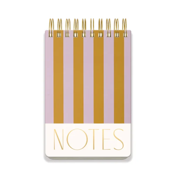 Σημειωματάριο Large Chunky Notepad - Lilac and Ochre Stripes