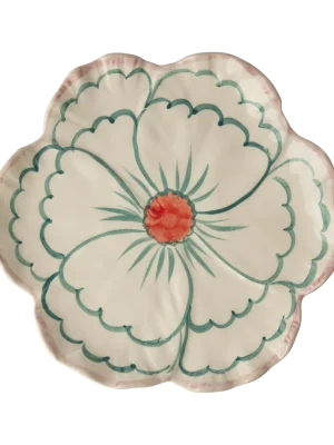 Flower Ceramic Side Plate Jade