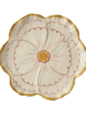 Flower Ceramic Side Plate Pink