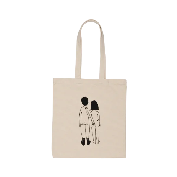 Υφασμάτινη Τσάντα Tote Bag Naked Couple Back