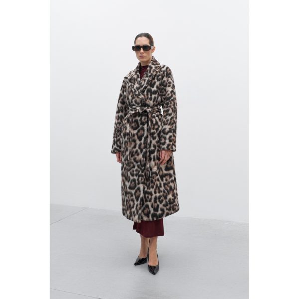 Παλτό oversized animal print