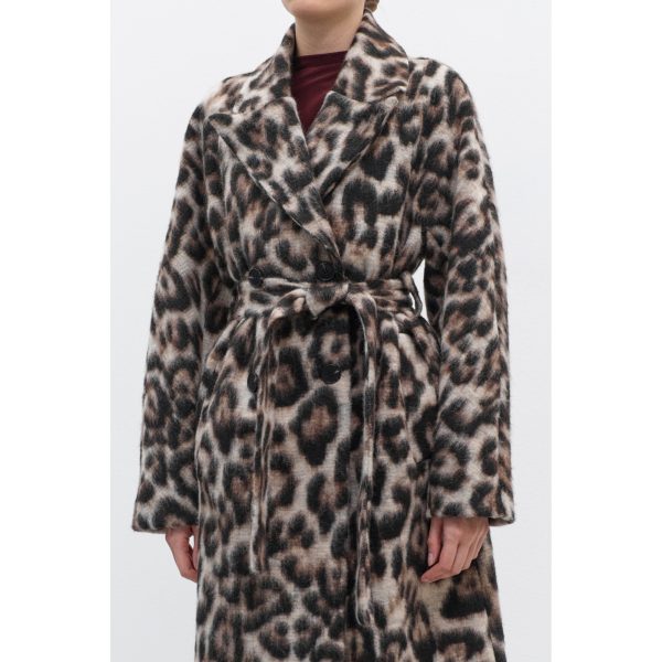 Παλτό oversized animal print