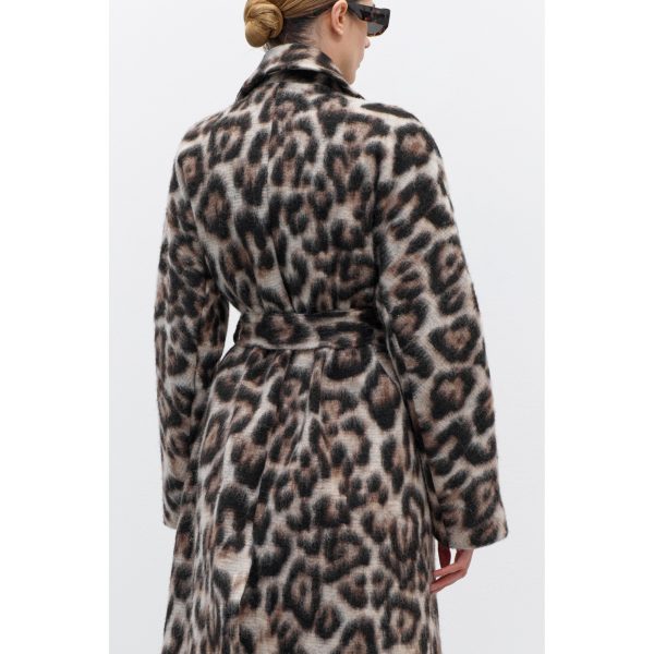 Παλτό oversized animal print