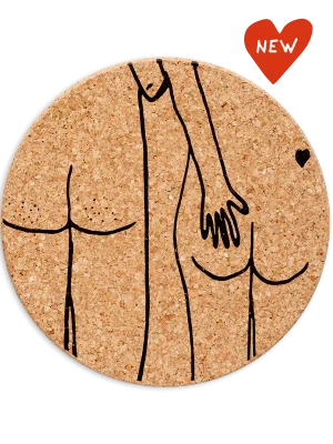 Coaster XL Naked Couple Back with Details