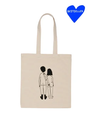 Υφασμάτινη Τσάντα Tote Bag Naked Couple Back