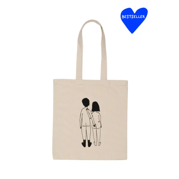 Υφασμάτινη Τσάντα Tote Bag Naked Couple Back