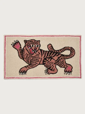 Frame Rug Tiger Pink