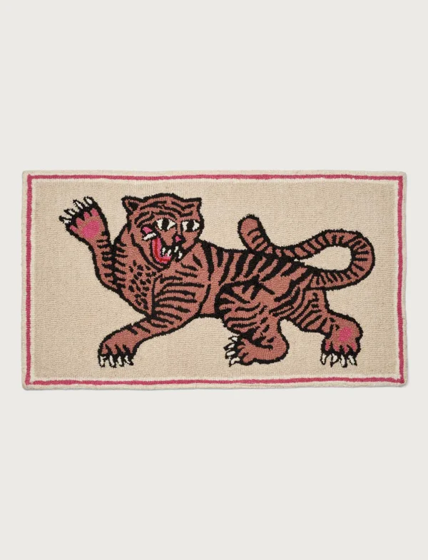 Frame Rug Tiger Pink