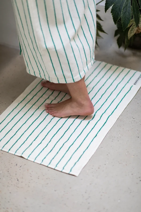 Bath Mat Naram Pure White and Grass