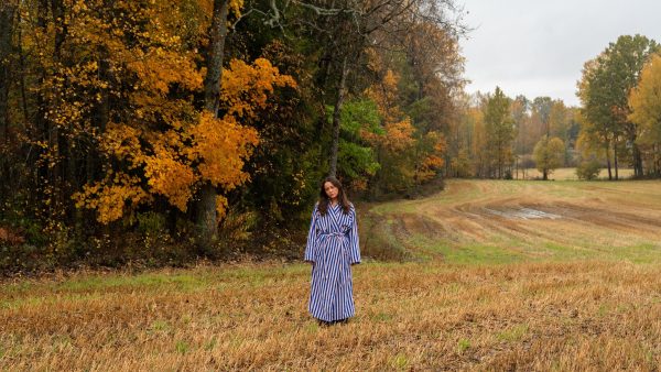 Bathrobe naram Dazzling Blue and rOSE