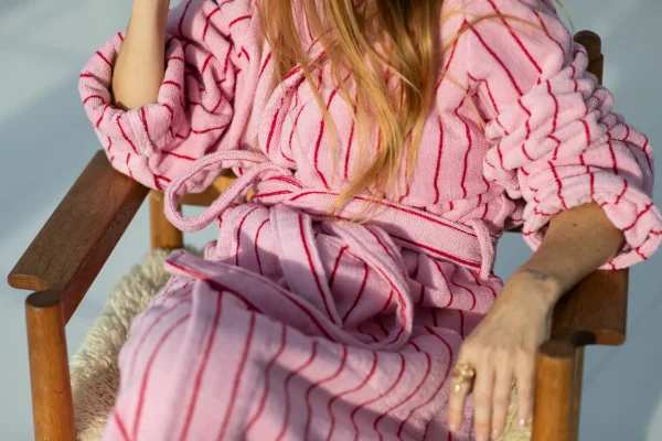 Naram Bathrobe Baby Pink and Ski Patrol