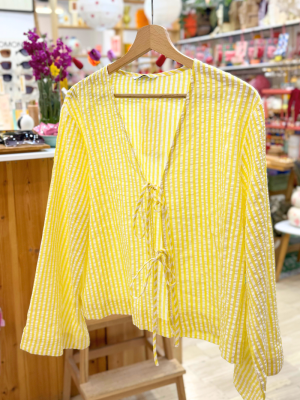 Pleated Shirt Yellow