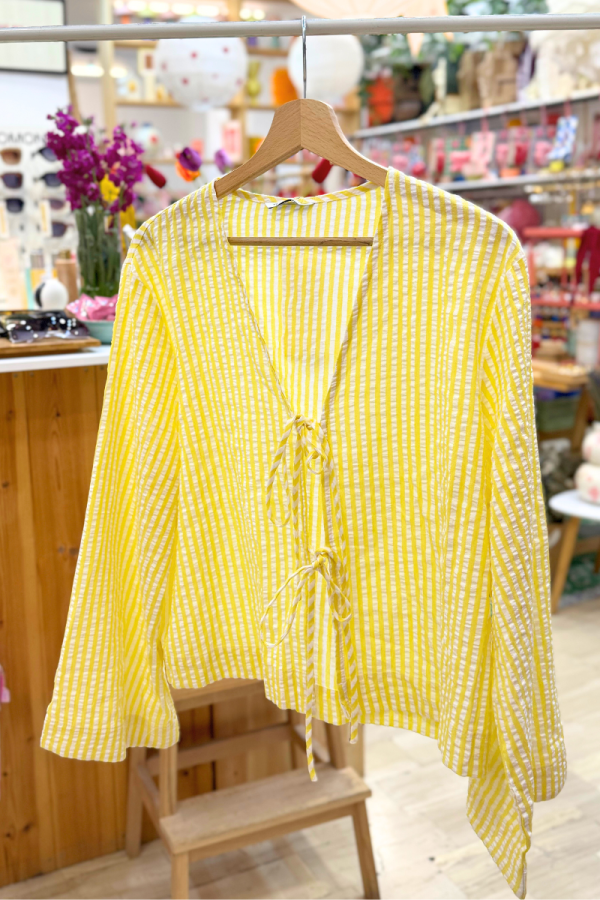 Pleated Shirt Yellow