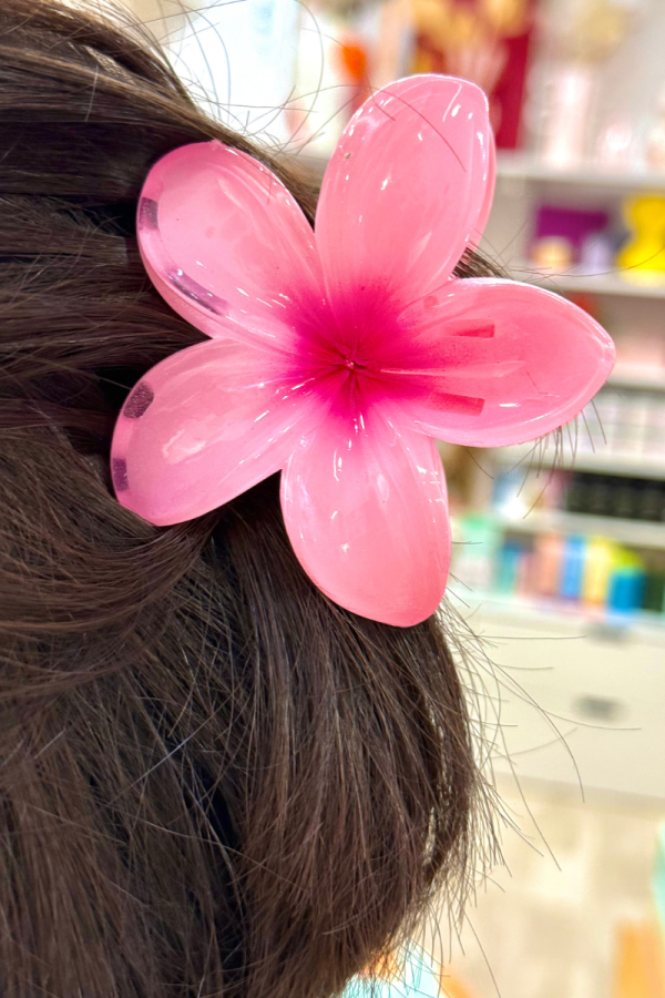 Hawaiian Flower Hair Clip Pink