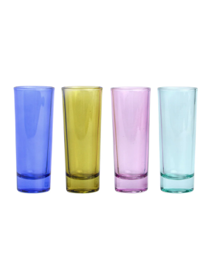 The Gracie Set of 4 Shots Glasses Assorted Colors