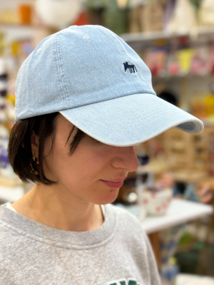 Denim Hat with Embroidery