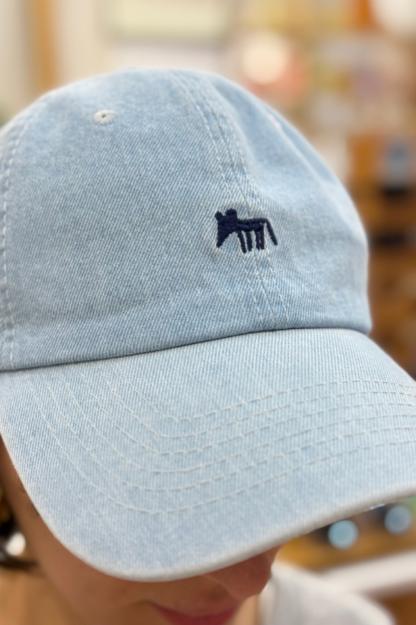 Denim Hat with Embroidery