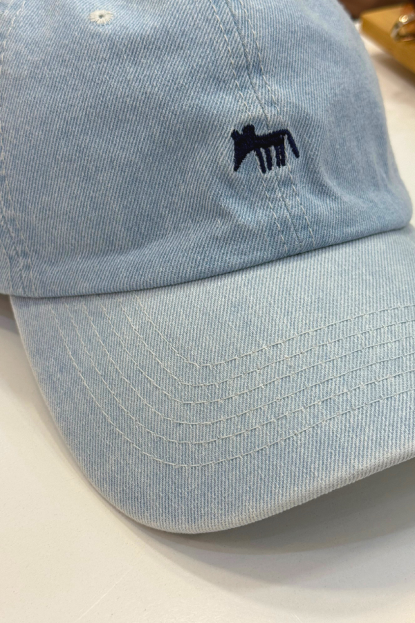 Denim Hat with Embroidery