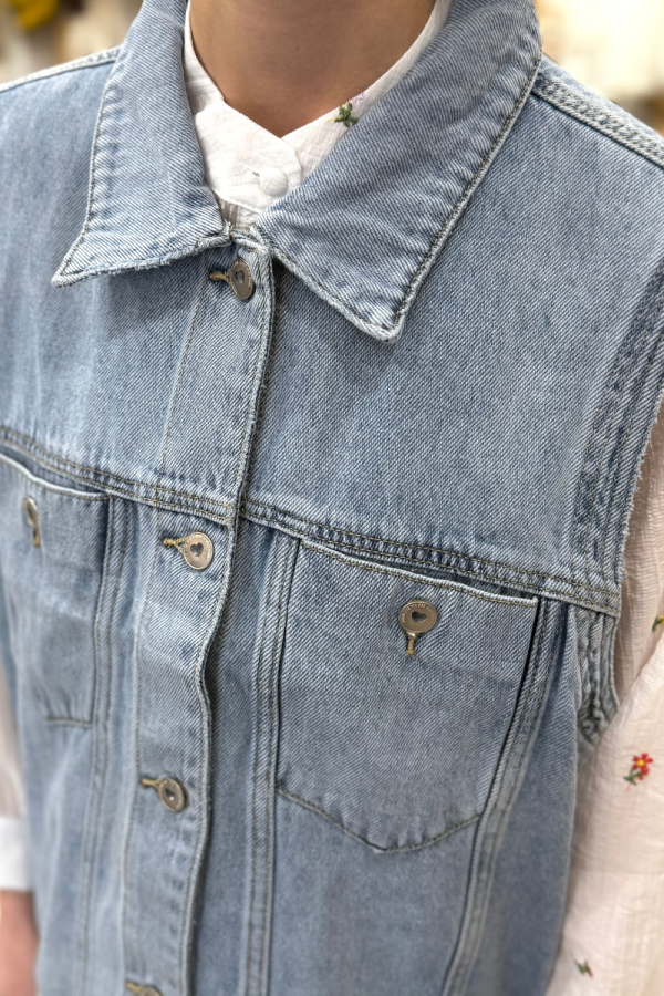 Denim Sleeveless Jacket