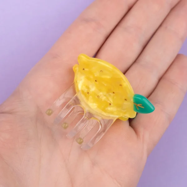 Mini Hair Claw Lemon