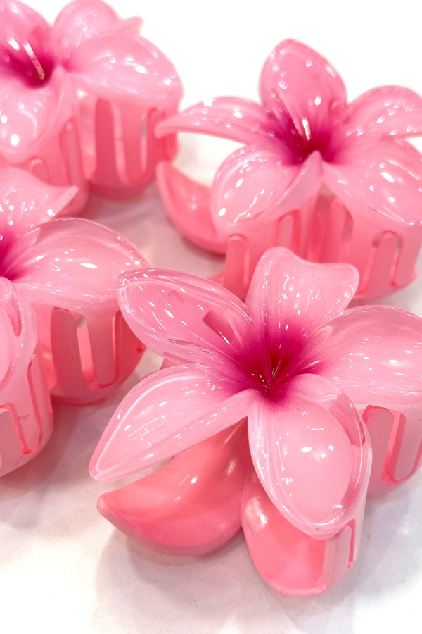 Hawaiian Flower Hair Clip Pink