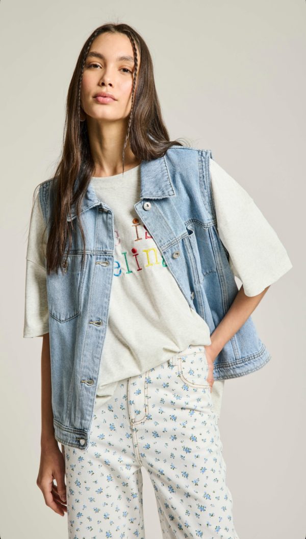 Denim Sleeveless Jacket