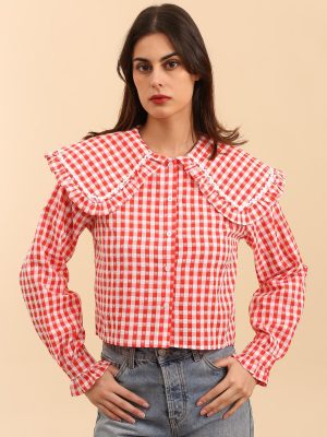 Vichy Blouse Red