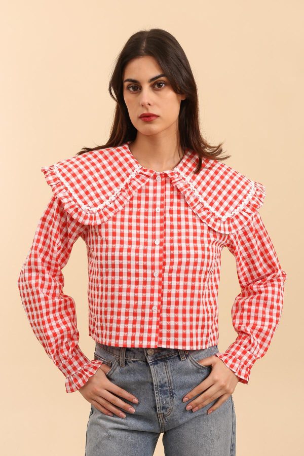 Vichy Blouse Red