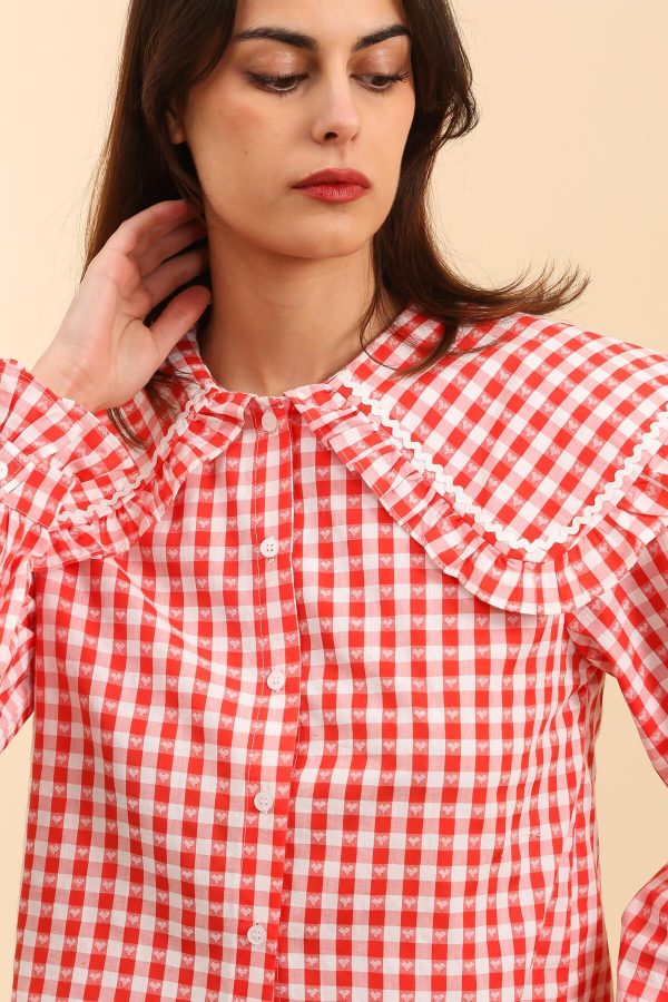 Vichy Blouse Red