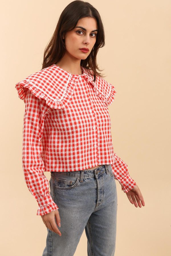 Vichy Blouse Red