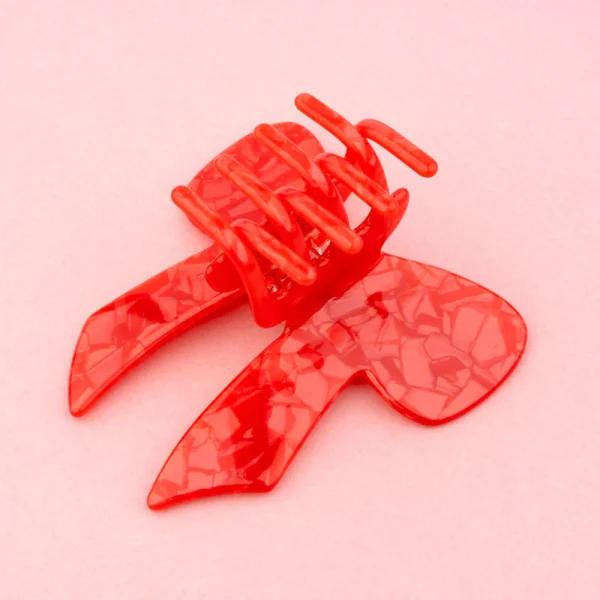 Hair Claw Bow Red