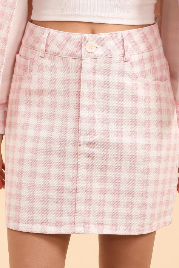 Vichy Skirt Pink