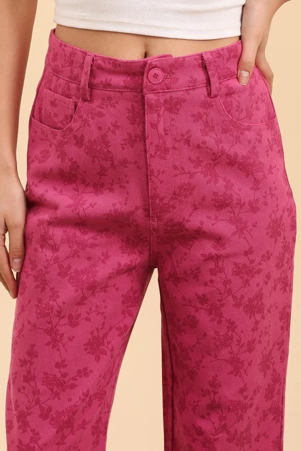 Flowery Jean pants