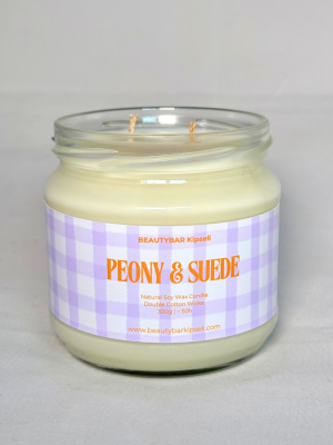 Peony and Suede BEAUTYBAR Kipseli Scented Soy Candle 300g