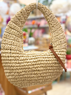 Bamboo Shoulder Bag Beige