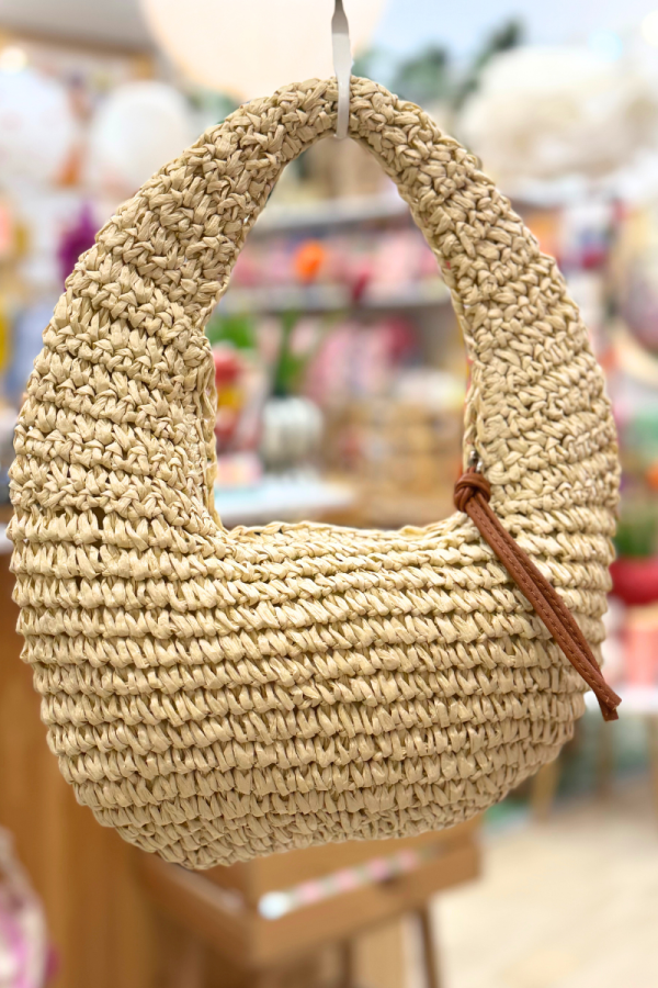 Bamboo Shoulder Bag Beige