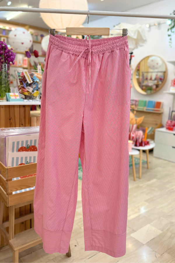 Stripped Oversized Pant Pink