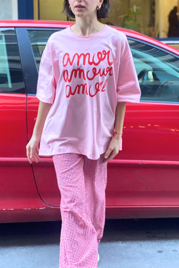 Oversized T-Shirt Amore Pink