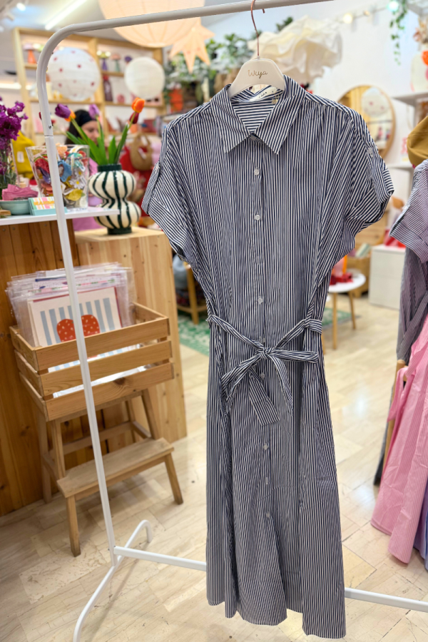 Midi Shirt Dress Blue