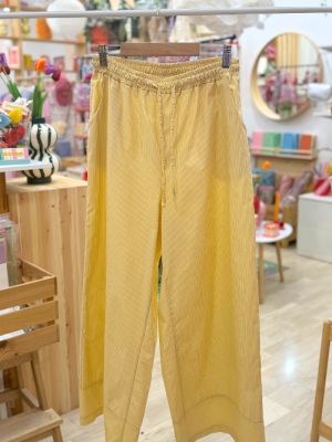 Stripped Oversized Pant Yellow