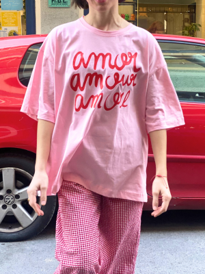 Oversized T-Shirt Amore Pink