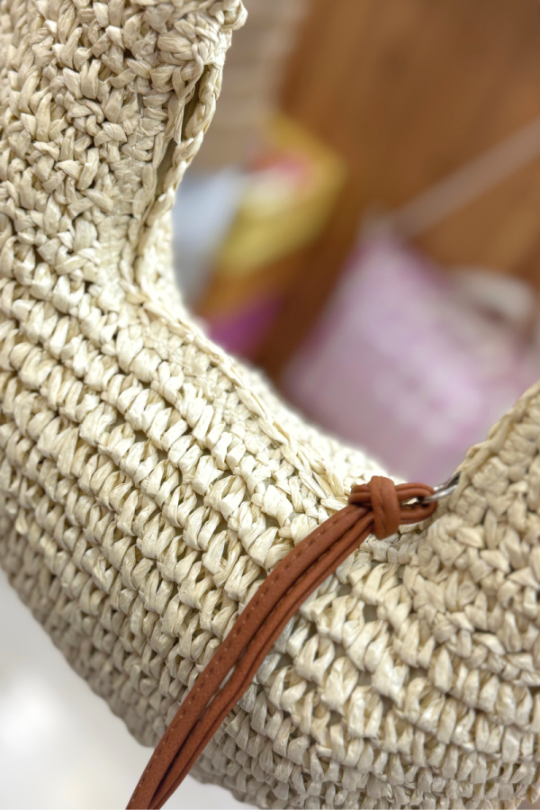 Bamboo Shoulder Bag Beige