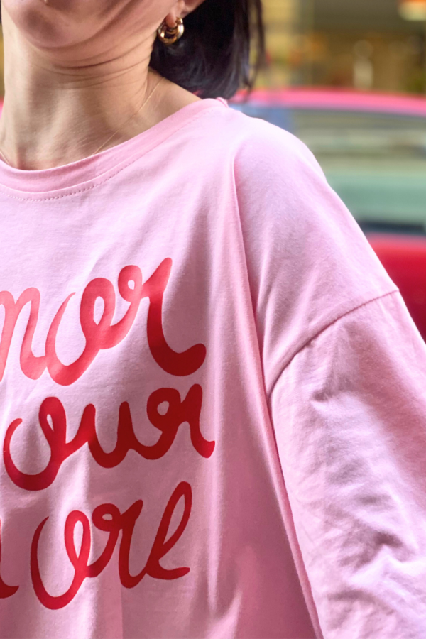 Oversized T-Shirt Amore Pink