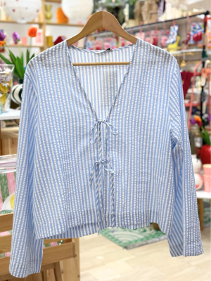 Pleated Shirt Blue