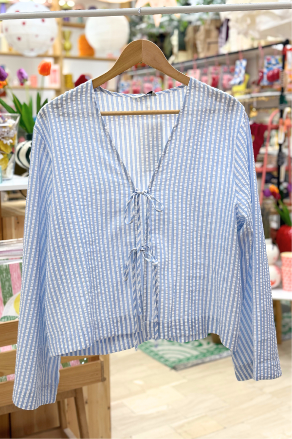 Pleated Shirt Blue