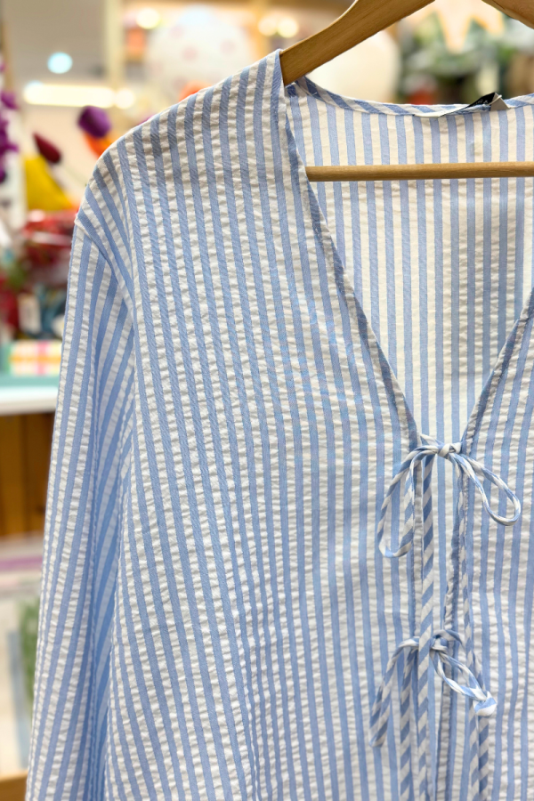 Pleated Shirt Blue