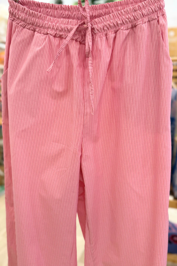 Stripped Oversized Pant Pink