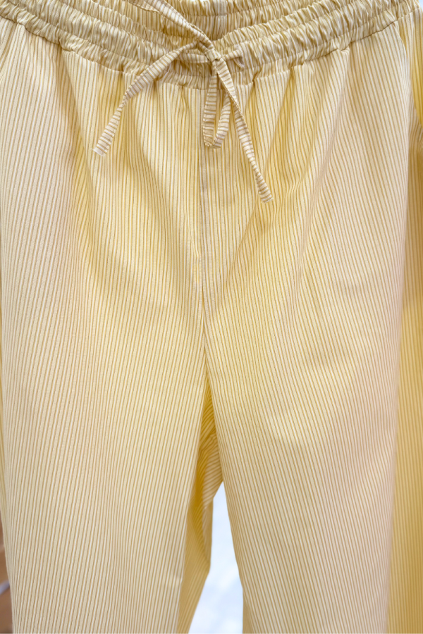 Stripped Oversized Pant Yellow