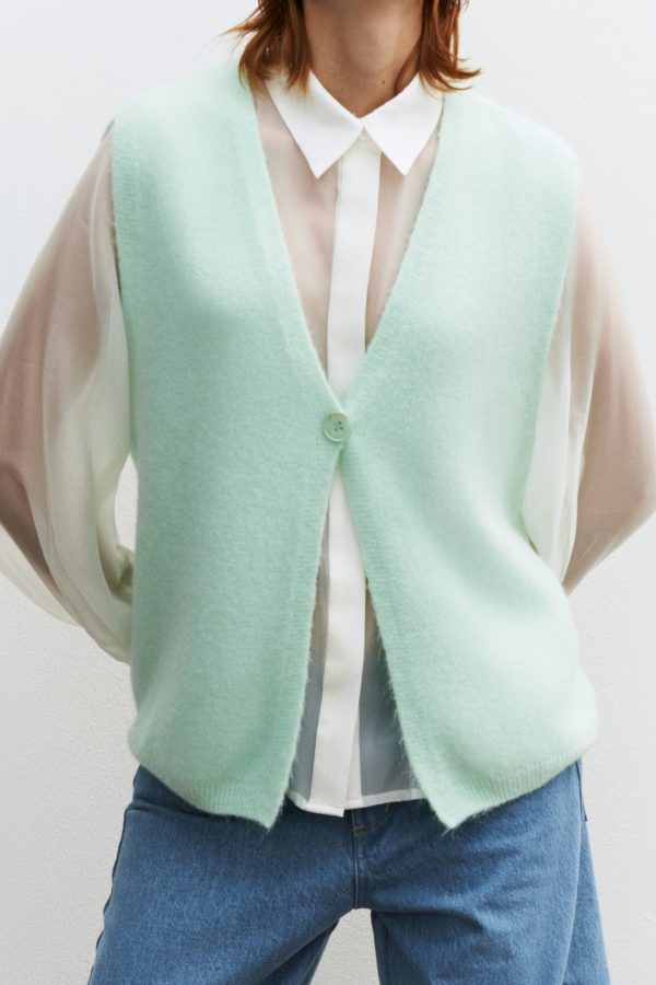 Cardigan Vest Mint