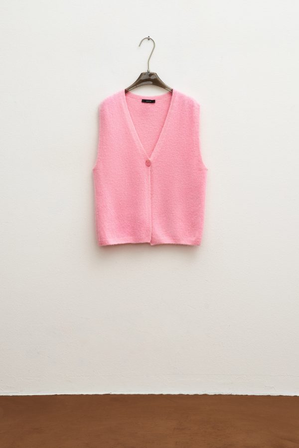 Cardigan Vest Pink